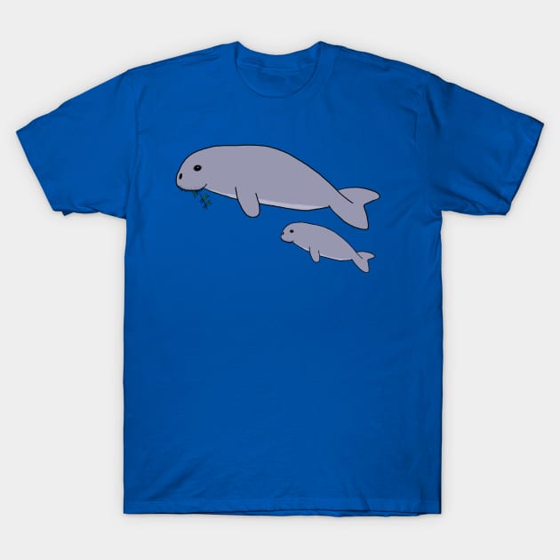 Dugong Mother and Child T-Shirt by wanungara